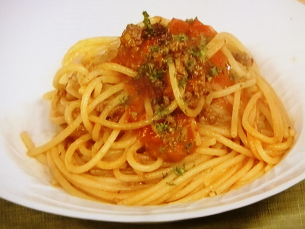 【きょうの料理】フレッシュトマトのミートスパゲッティのレシピ・土井善晴