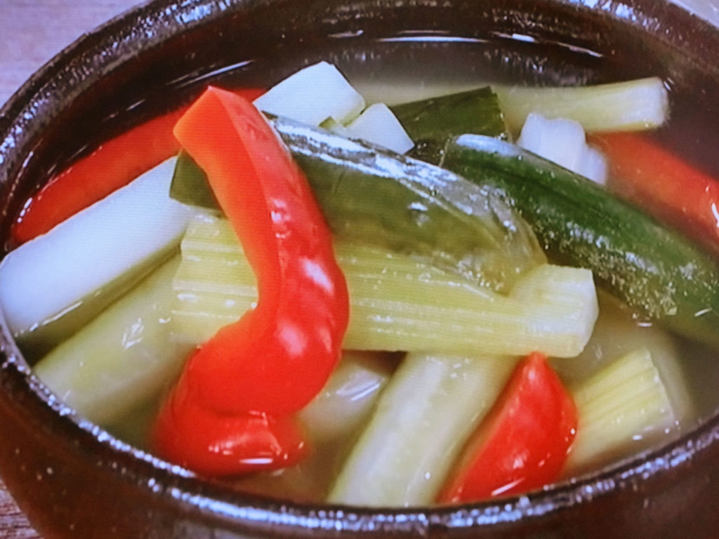 【キューピー３分クッキング】夏野菜の水キムチのレシピ・藤井恵