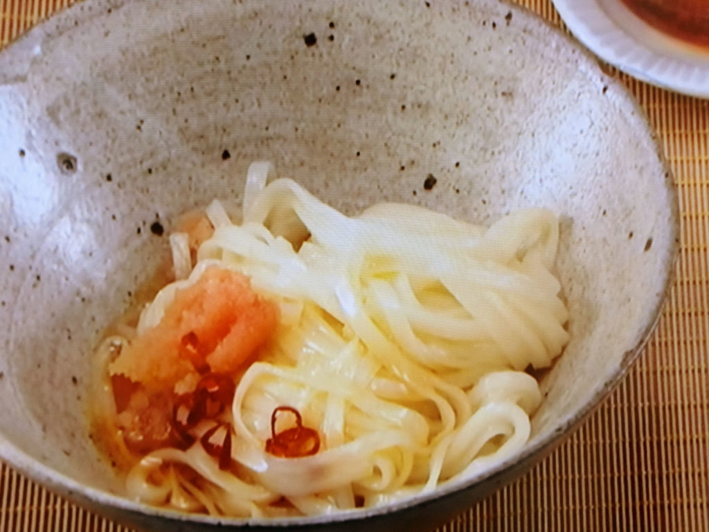 【おかずのクッキング】明太ラー油うどんのレシピ・土井善晴