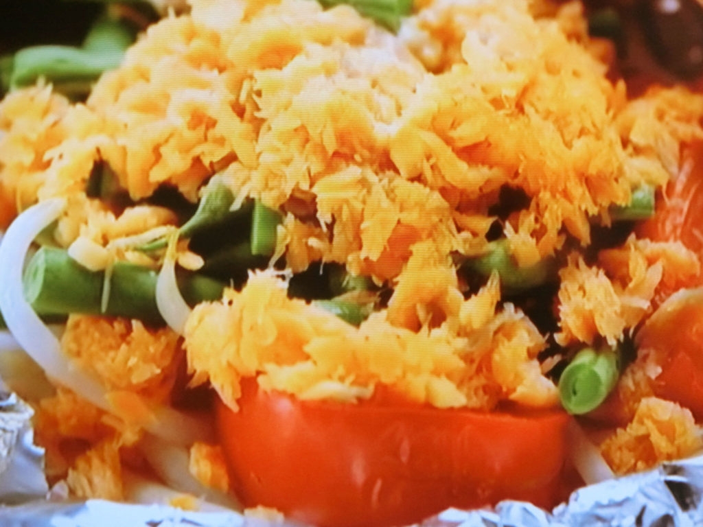 【きじまりゅうたの小腹すいてませんか？】さけフレークと野菜のホイル焼きのレシピ・きじまりゅうた