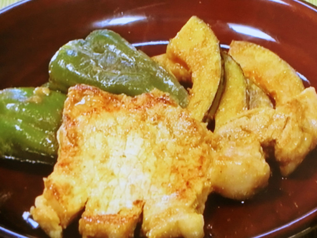 【ひるまえほっと】豚肉と彩り野菜のカレーヨーグルト漬けグリルのレシピ・野上優佳子