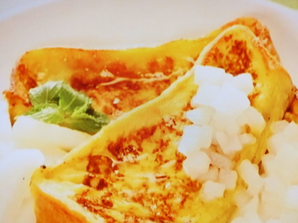 【相葉マナブ】梨のフレンチトーストのレシピ・澤部佑（ハライチ）・相葉雅紀・高橋茂雄（サバンナ）