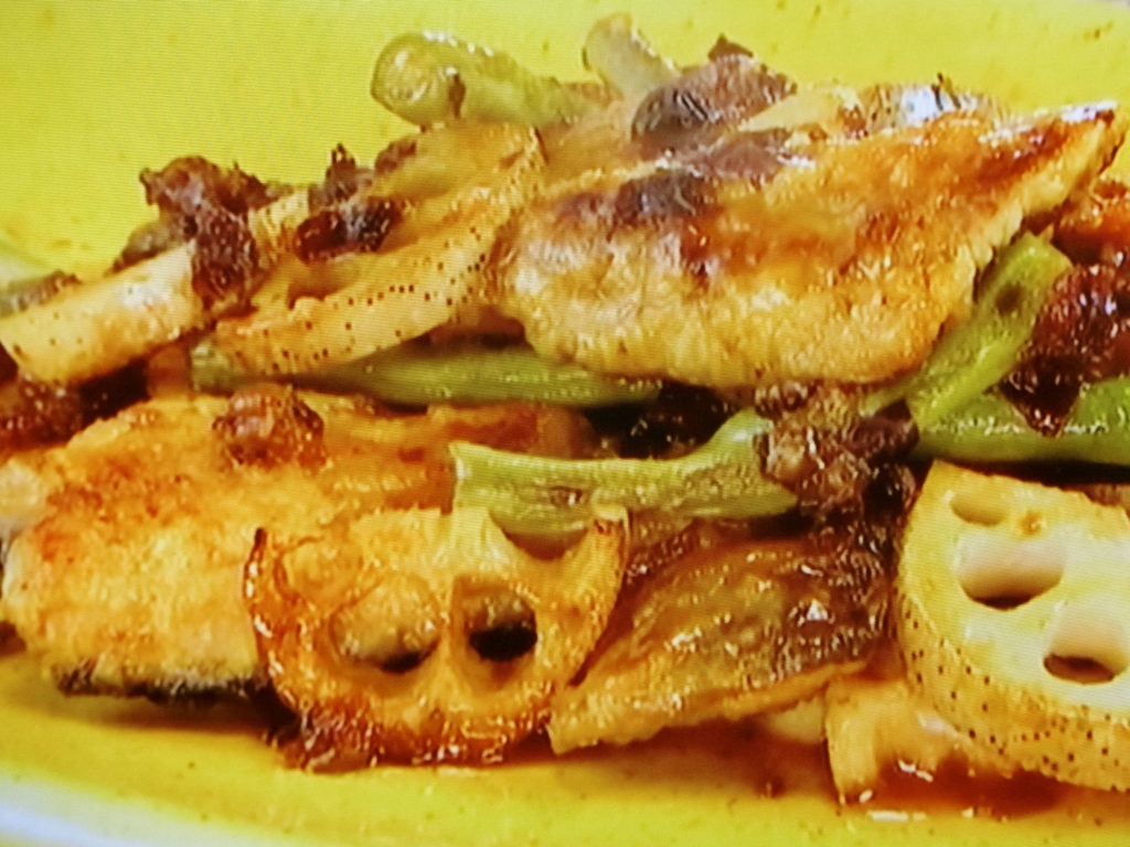 【ノンストップ】サンマとレンコンの黒酢炒めのレシピ・坂本昌行・坂本昌行のOne Dish