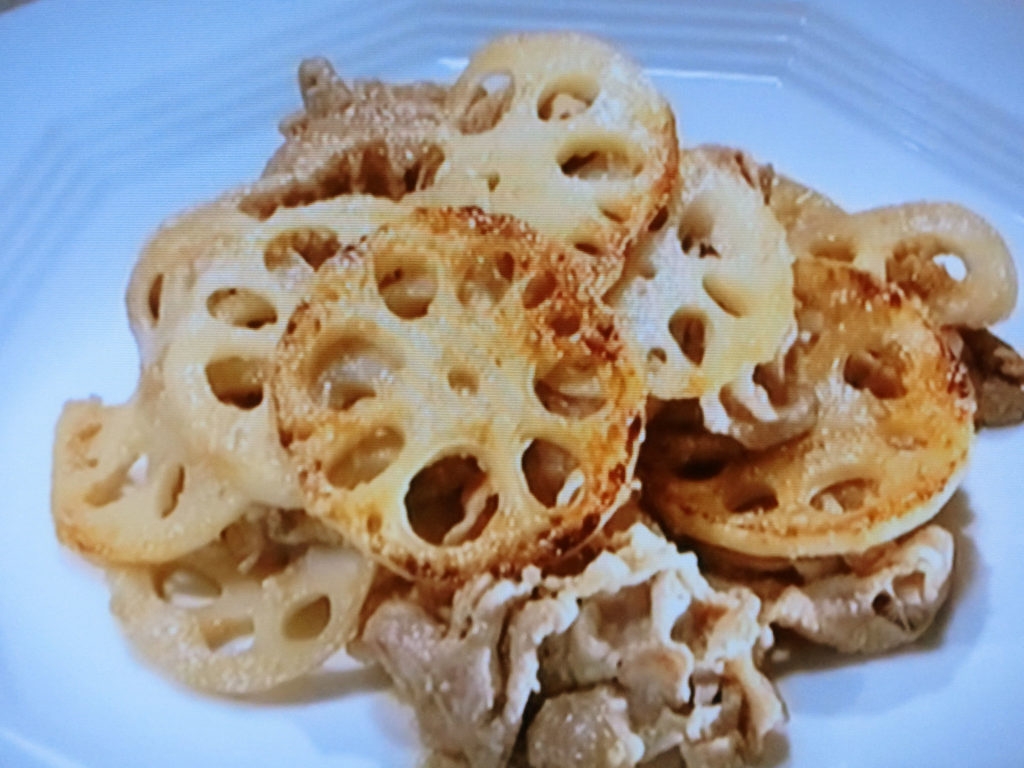 【きょうの料理】れんこんと豚肉のにんにくみそ炒めのレシピ・河野雅子