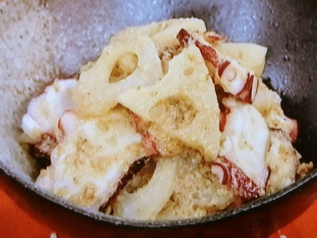 【きょうの料理】れんこんとたこのごま酢あえのレシピ・河野雅子