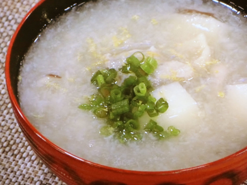 【ごごナマ】鶏と里芋のれんこんすり流し汁のレシピ・笠原将弘