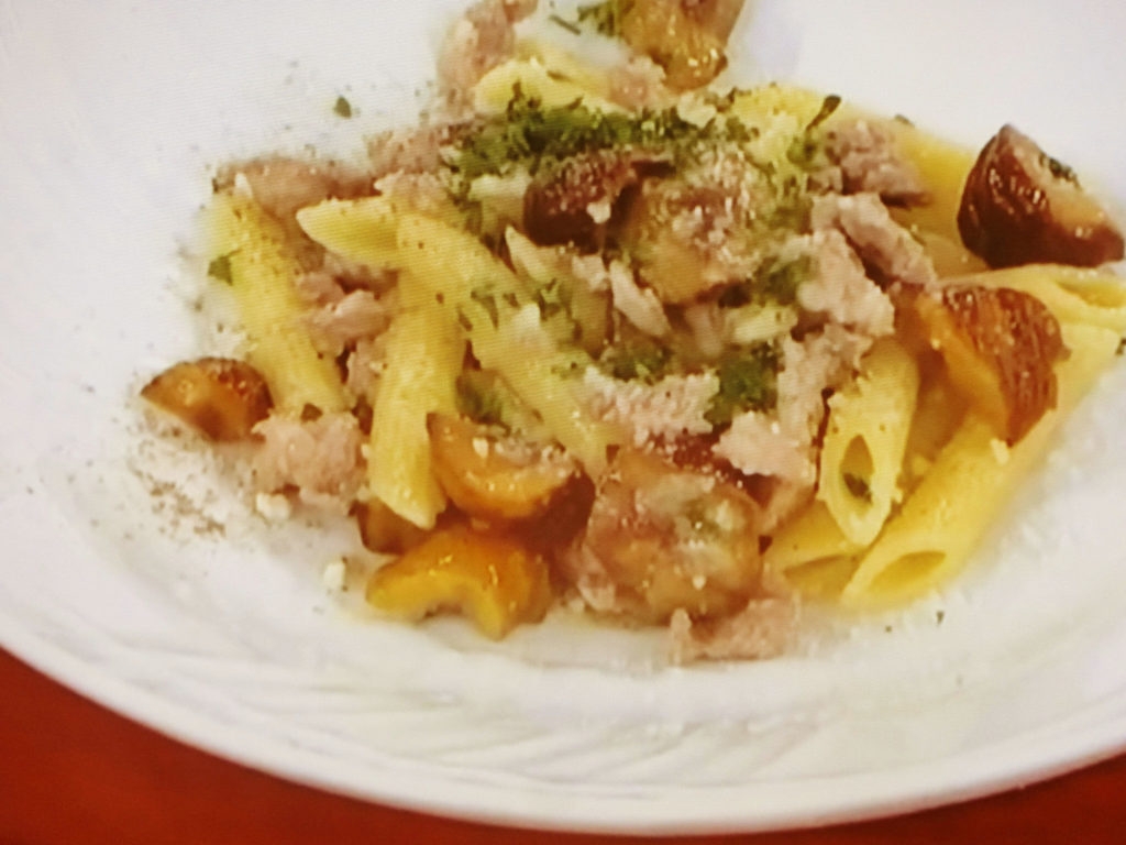 【あさイチ】甘ぐりと豚肉のパスタのレシピ・みんな！ゴハンだよ・片岡宏之