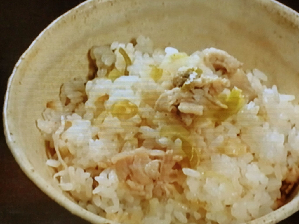 【ひるまえほっと】ねぎと豚肉の炊き込みごはんのレシピ・山脇りこ