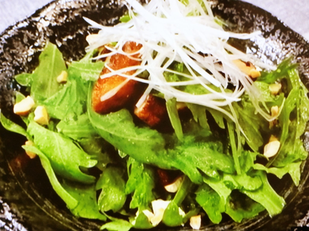 【ごごナマ】菊菜とシイタケの簡単サラダのレシピ・村田加陽子