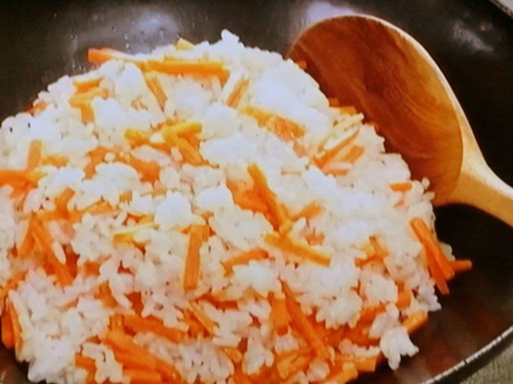 【きょうの料理】にんじんのバターライスのレシピ・栗原はるみ・谷原章介