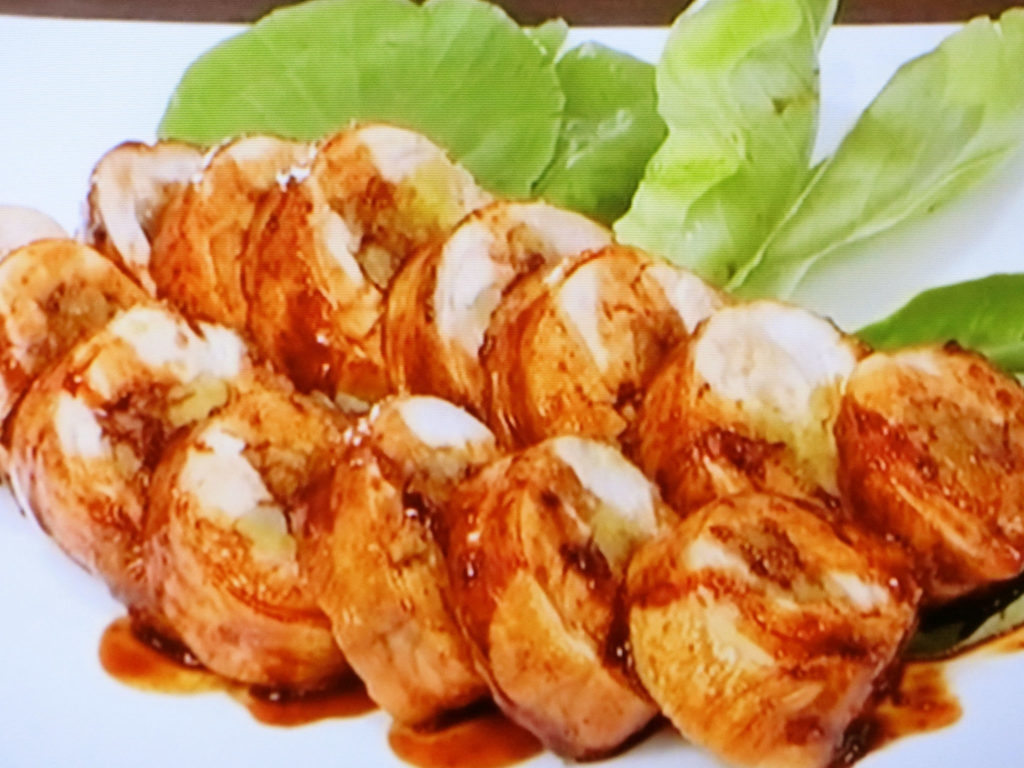 【キューピー３分クッキング】栗のロールチキン照り焼きのレシピ・石原洋子