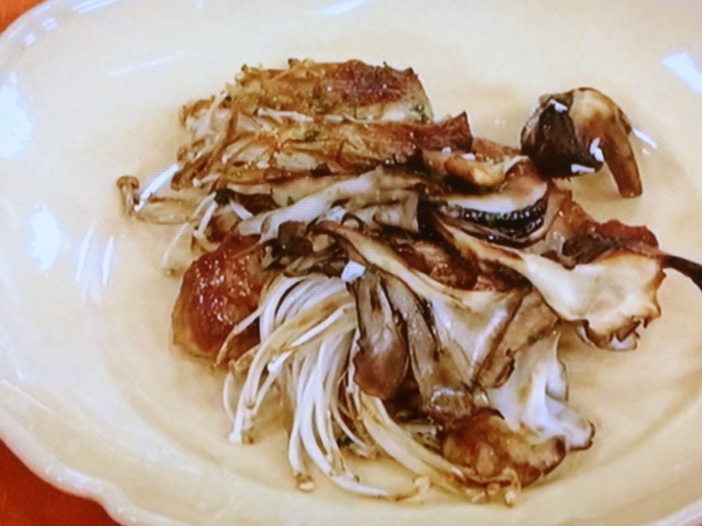 【きょうの料理】きのこと豚肉のソテーのレシピ・タサン志麻・伝説の家政婦 志麻さん