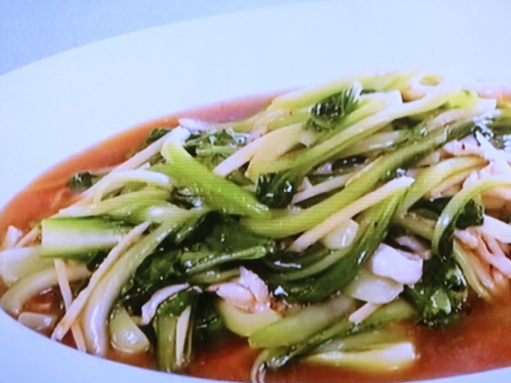 【きょうの料理】鶏むね肉とチンゲンサイの中華炒めのレシピ・栗原はるみ・谷原章介