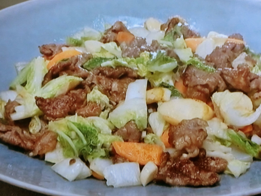 【キューピー３分クッキング】牛肉と白菜の中華炒めのレシピ・田口成子