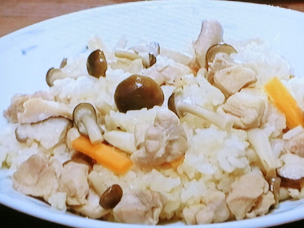 【キューピー３分クッキング】鶏肉ときのこのおこわのレシピ・田口成子