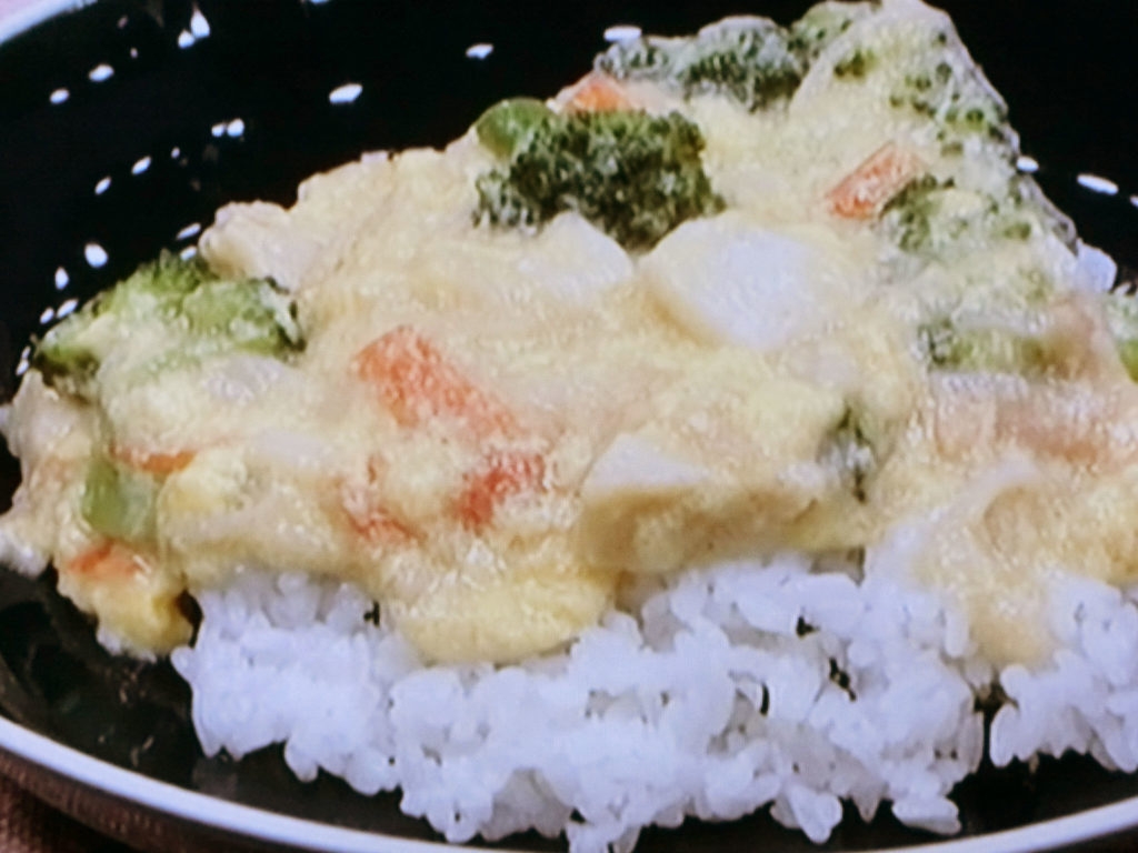 【ノンストップ】ホタテのふわたま丼のレシピ・坂本昌行・坂本昌行のOne Dish