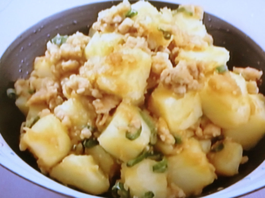 【上沼恵美子のおしゃべりクッキング】じゃがいもの肉そぼろのレシピ・上沼恵美子・岡本健二