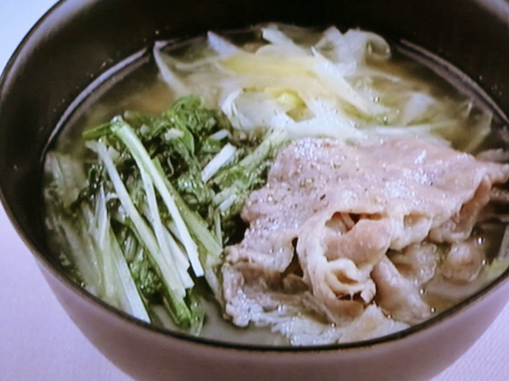【上沼恵美子のおしゃべりクッキング】水菜と豚肉のはりはりのレシピ・上沼恵美子・岡本健二