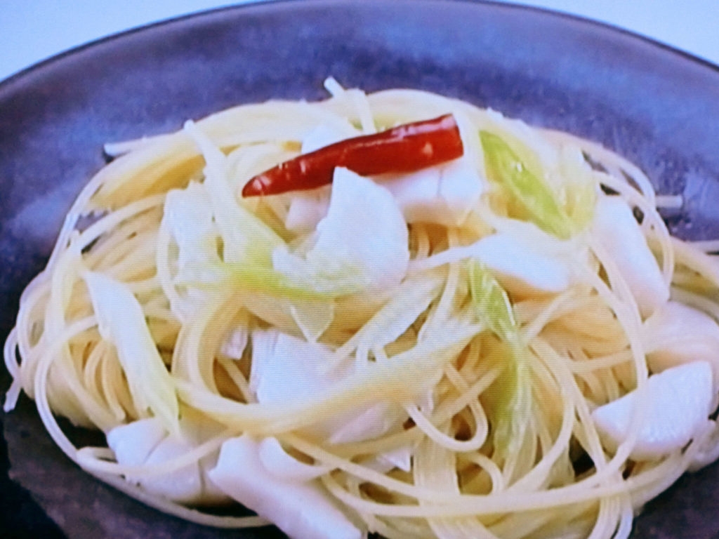 【上沼恵美子のおしゃべりクッキング】ホタテとねぎのペペロンチーノのレシピ・上沼恵美子・小池浩司