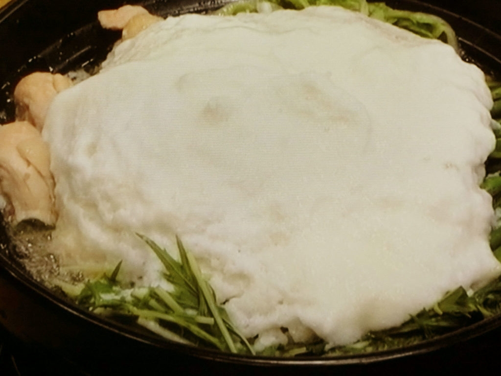 【ノンストップ】たっぷり葉野菜と鶏肉のふわふわ鍋のレシピ・検索きょうのおしゃレシピ
