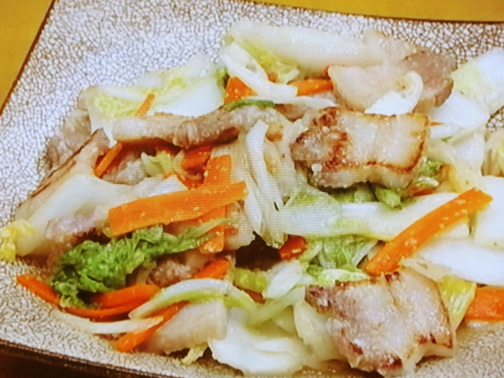 【ノンストップ】白菜漬けの豚バラ炒めのレシピ・坂本昌行・坂本昌行のOne Dish