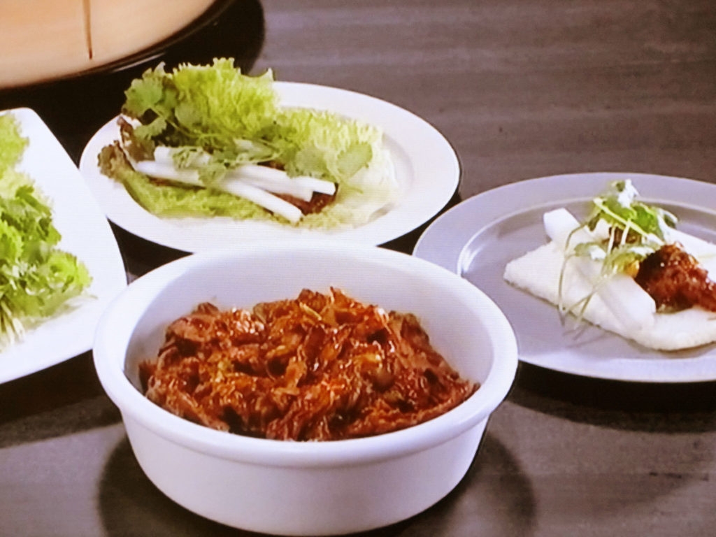 【キューピー３分クッキング】牛肉の甜麺醤炒め パン&葉っぱ包みのレシピ・石原洋子