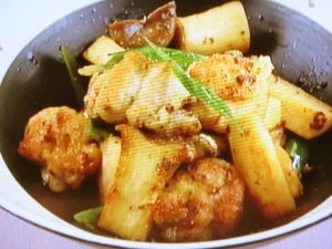 きょうの料理のレシピ・鶏肉と長芋の青のり山椒バター
