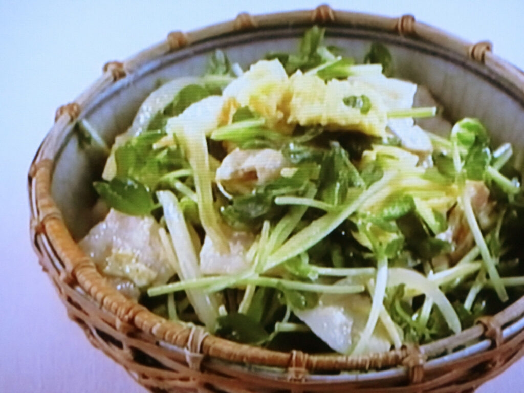 【上沼恵美子のおしゃべりクッキング】豚肉と豆苗のエスニック風のレシピ・上沼恵美子・小池浩司
