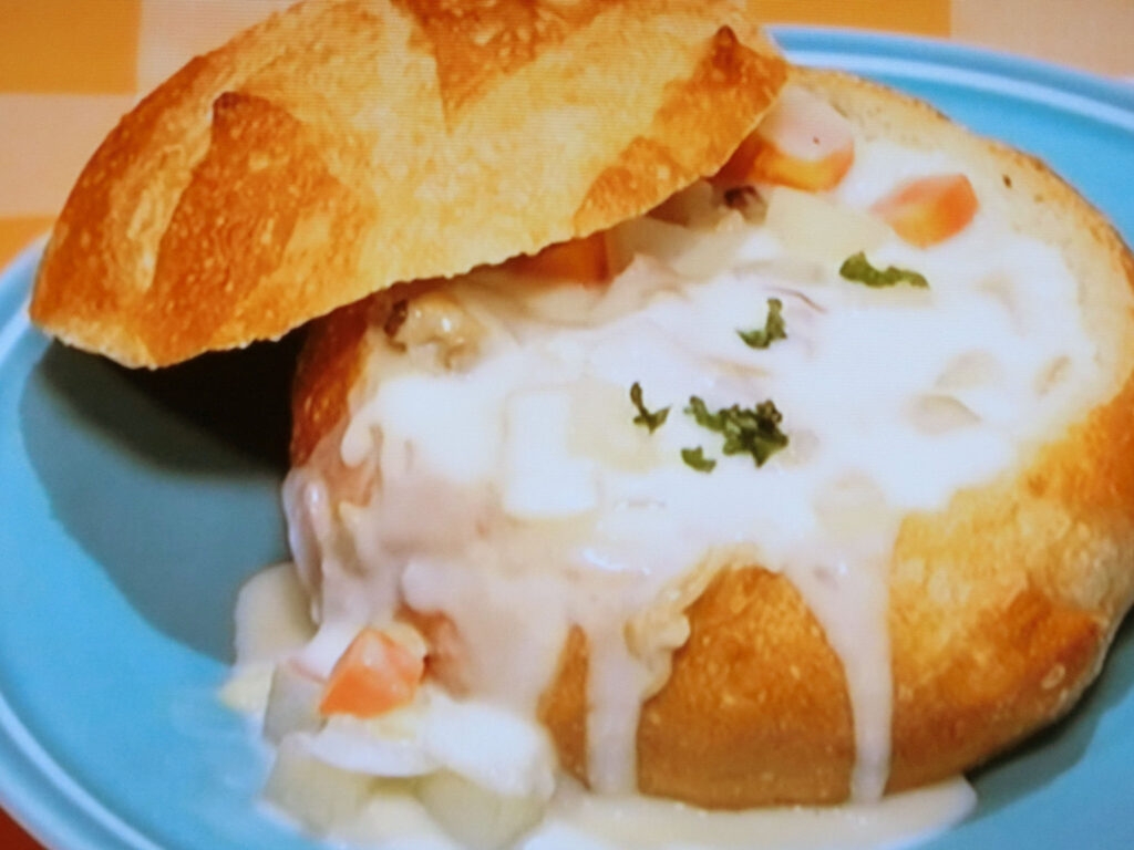【ゴー！ゴー！キッチン戦隊クックルン】うつわごと食べられるクラムチャウダーのレシピ