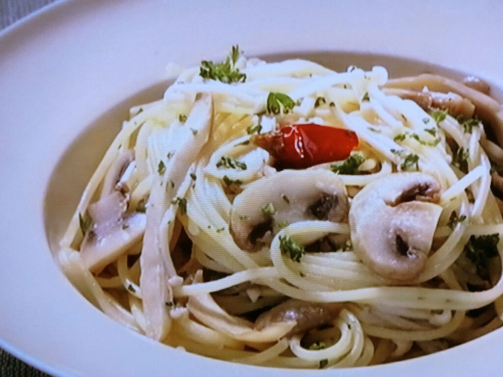 【きょうの料理】きのこのペペロンチーノのレシピ・村田裕子