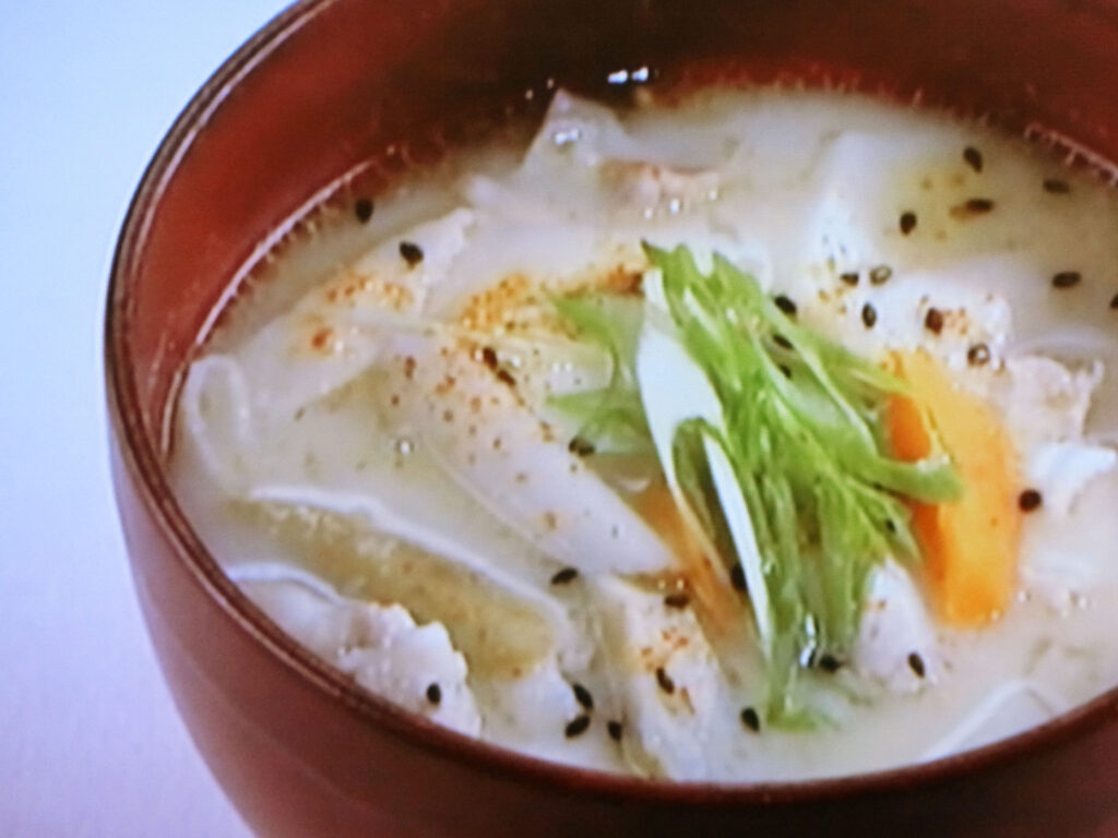 【上沼恵美子のおしゃべりクッキング】豚肉と根菜の粕汁のレシピ・上沼恵美子・岡本健二