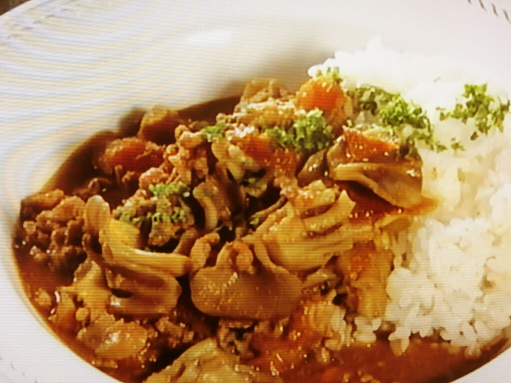 【ひるまえほっと】まいたけとひき肉のレンチンカレーのレシピ・山脇りこ