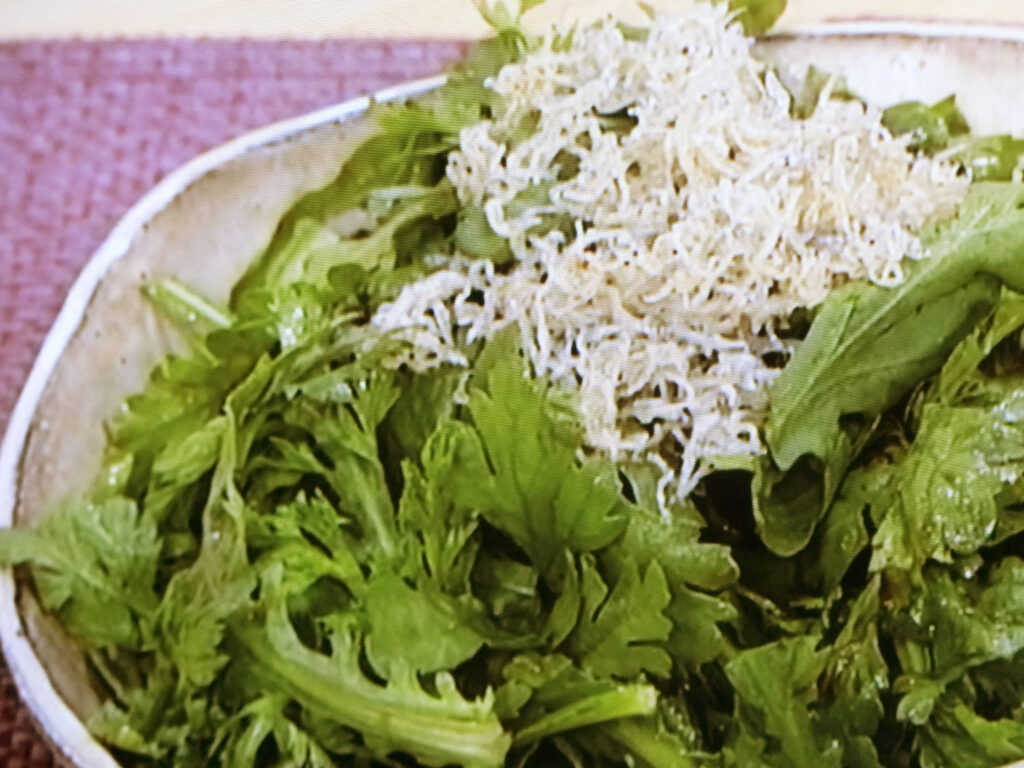 【きょうの料理】春菊のカリカリじゃこサラダのレシピ・堀江ひろ子