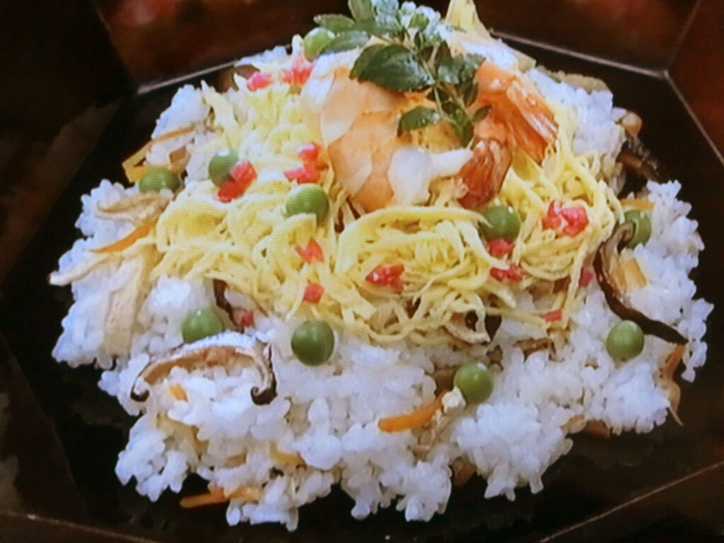 【おかずのクッキング】薄焼き卵でちらしずしのレシピ・大原千鶴
