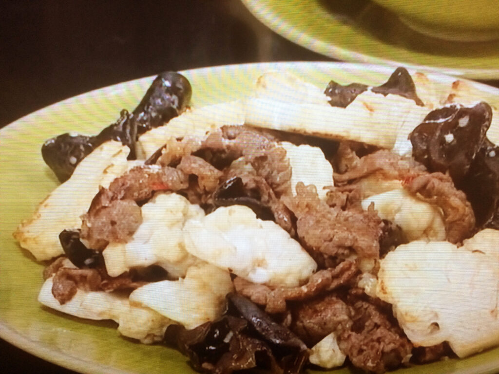 【キューピー３分クッキング】カリフラワー、木くらげ、牛肉の炒めもののレシピ・藤井恵