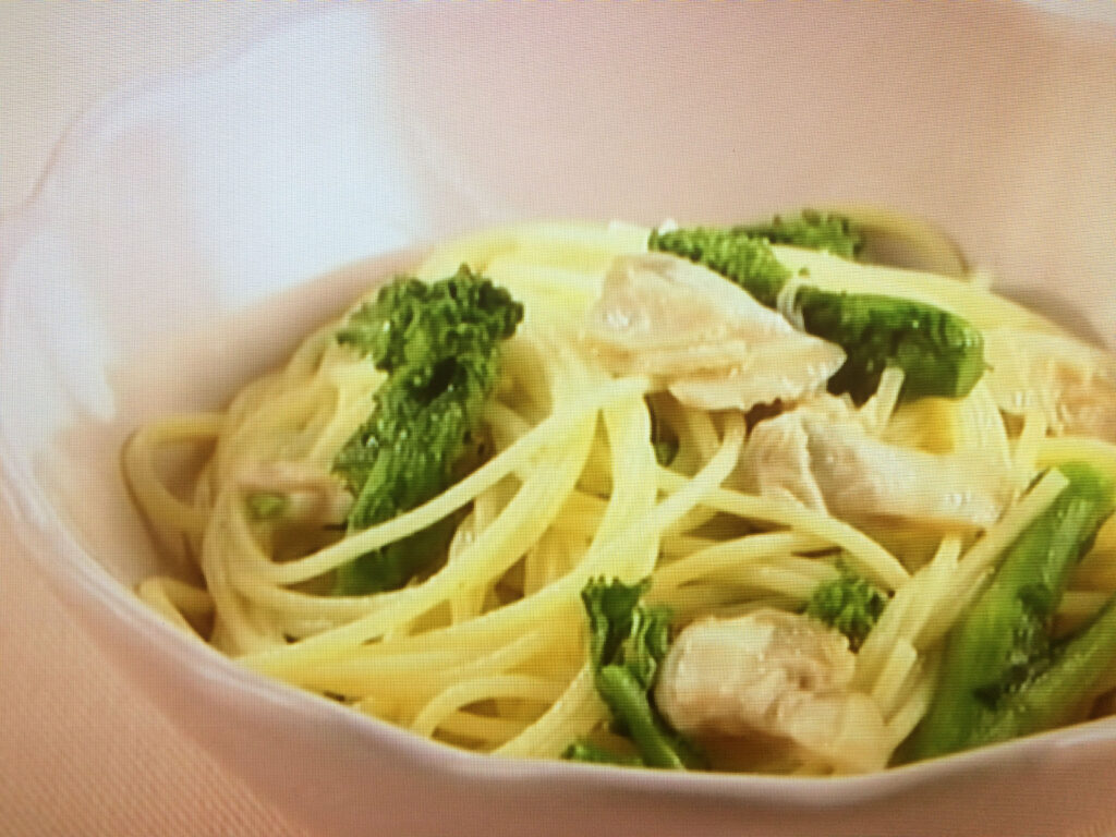 【上沼恵美子のおしゃべりクッキング】はまぐりと菜の花のスパゲッティのレシピ・上沼恵美子・小池浩司