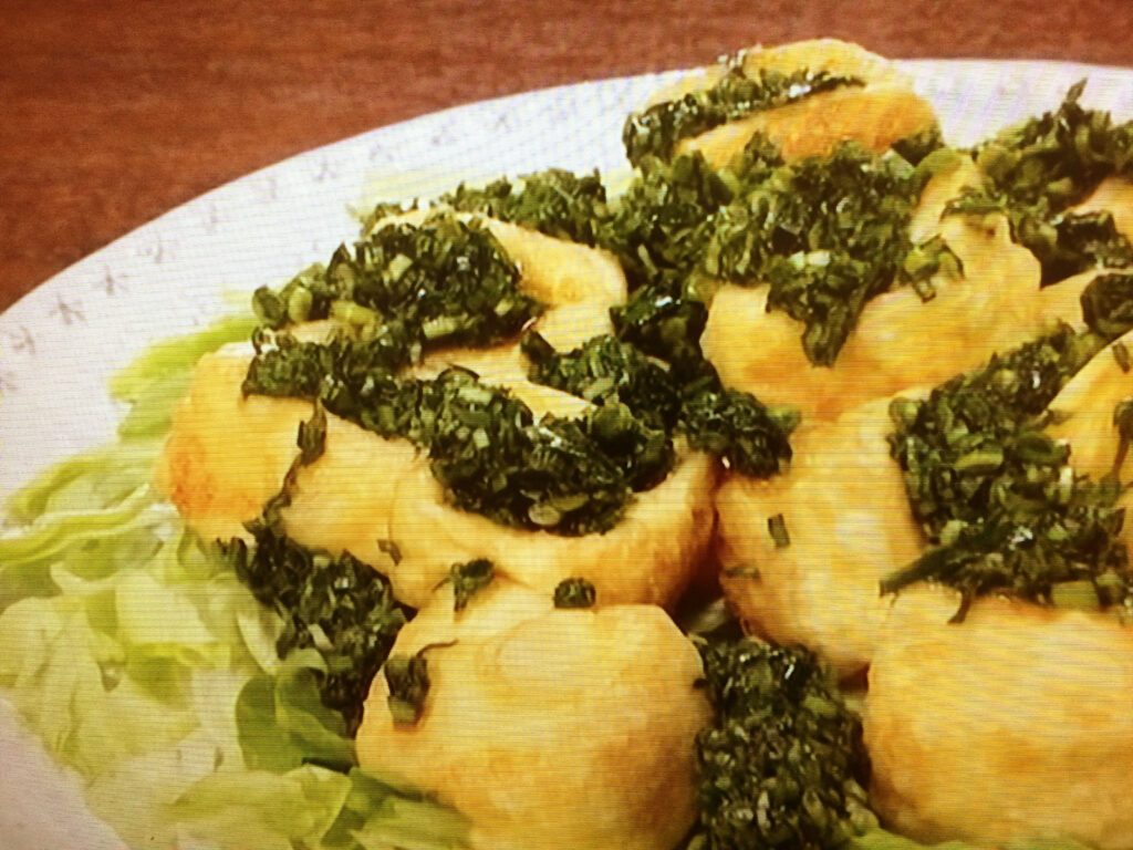 【キューピー３分クッキング】揚げ豆腐のにらだれのレシピ・小林まさみ