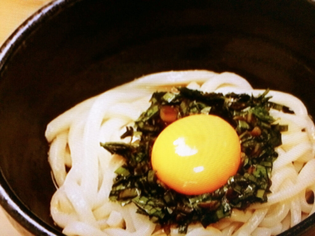 【相葉マナブ】にらしょう油の釜たまうどんのレシピ・小峠英二（バイきんぐ）・澤部佑（ハライチ）・相葉雅紀