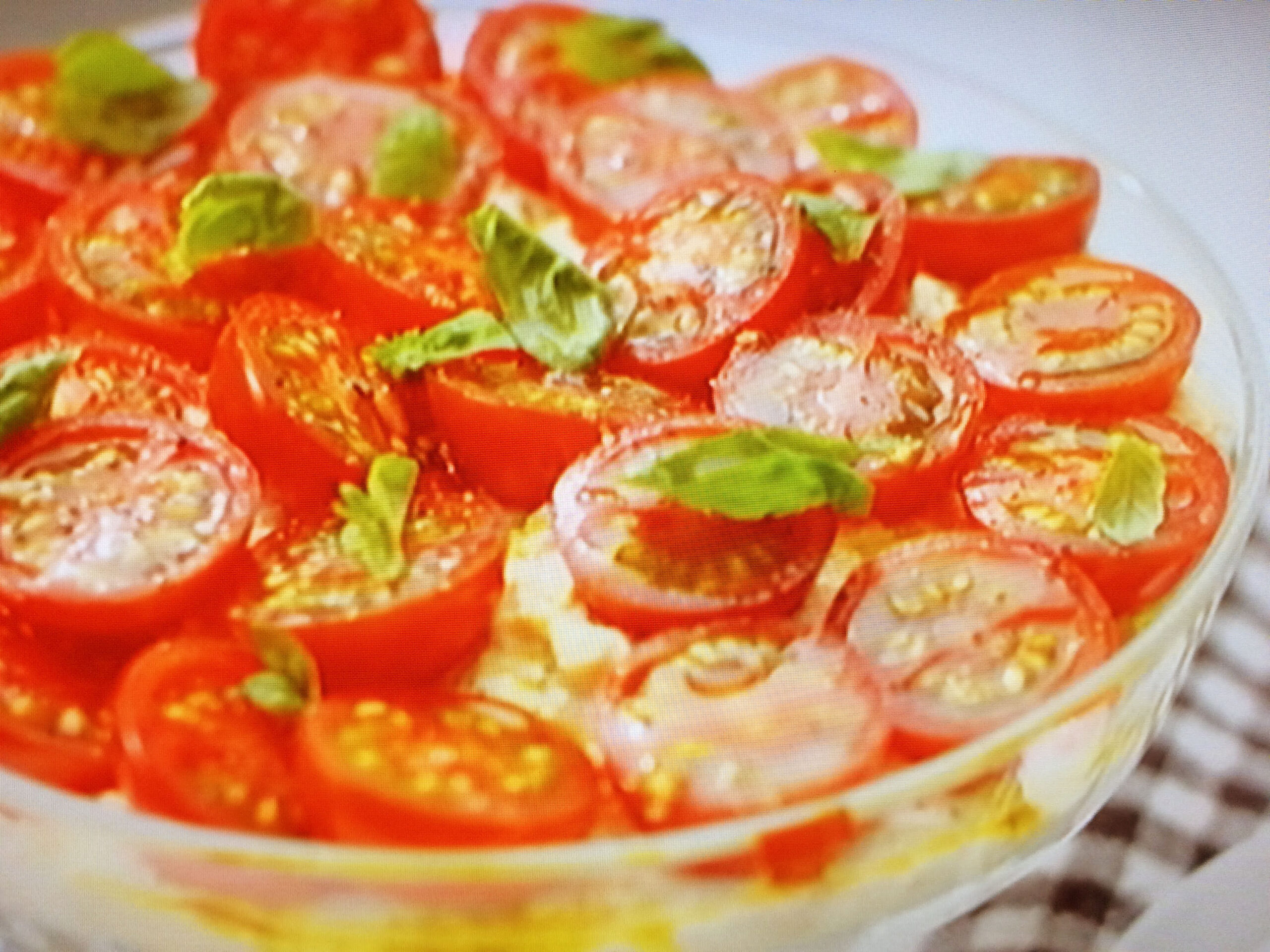 Nhkきょうの料理 トマトと豆腐のふんわりカプレーゼ のレシピby栗原はるみｔａｉｒｉｋ 5月28日 おさらいキッチン