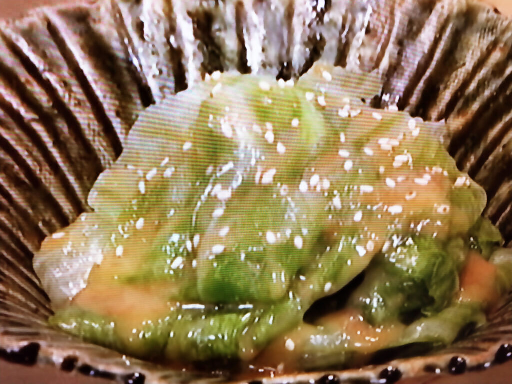 【おかずのクッキング】レタスの湯引き梅ソースのレシピ・笠原将弘