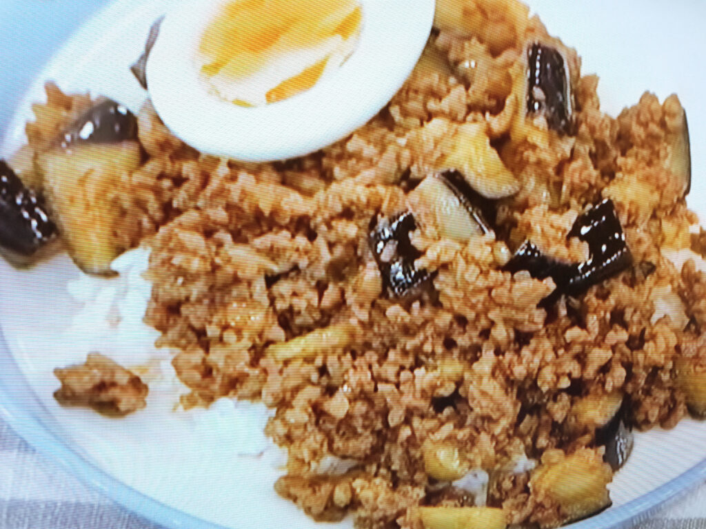 【あさイチ】なすがたっぷり！キーマカレーのレシピ・みんな！ゴハンだよ・市瀬悦子