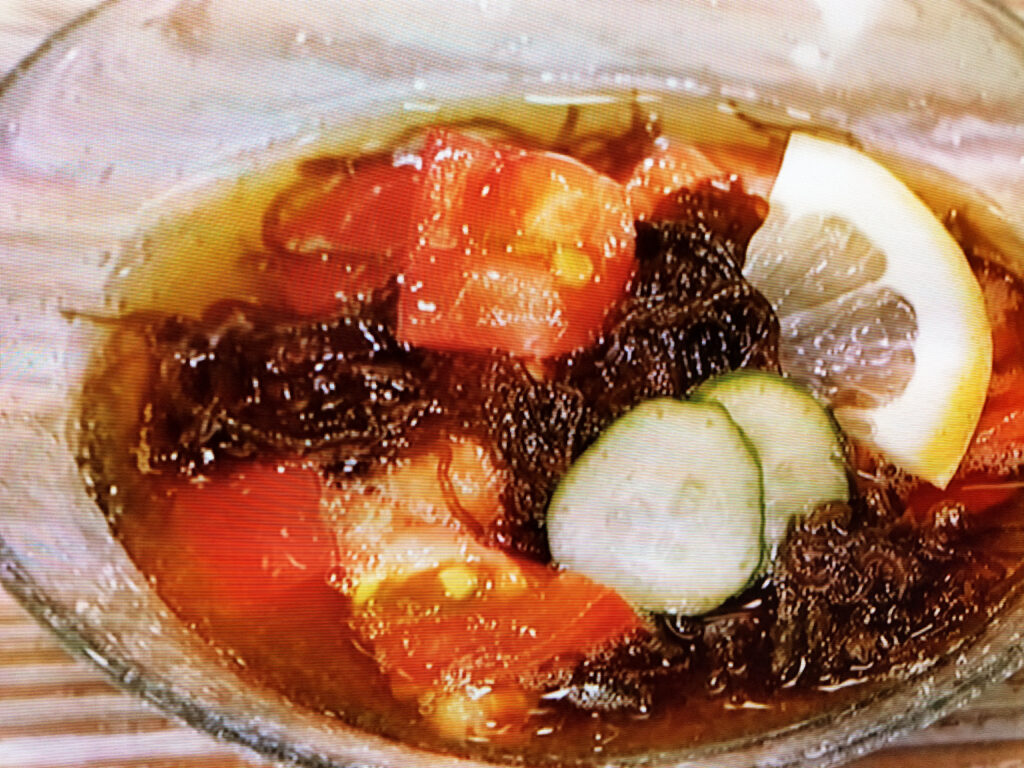 【きょうの料理】もずくレモントマトのレシピ・舘野鏡子