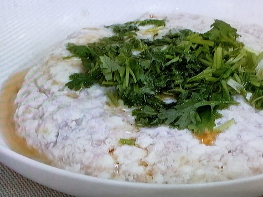 【キューピー３分クッキング】豆腐とひき肉のレンジ蒸しのレシピ・石原洋子