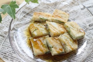 キメツケのレシピ・天ぷら粉の海鮮チヂミ