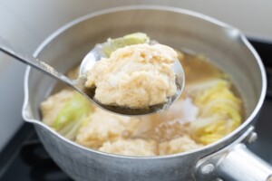どさんこワイド179のレシピ・でっかい団子スープ