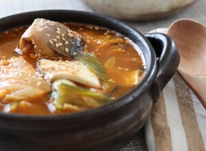 あさイチのレシピ・さばとごまのチゲ風スープ