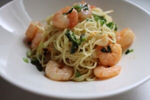 DAIGOも台所のレシピ・白菜とえびのスパゲッティ