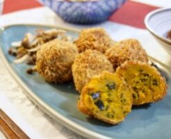 青空レストランのレシピ・白小豆とかぼちゃのコロッケ