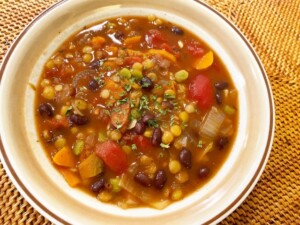 きょうの料理ビギナーズのレシピ・コロコロ豚肉と豆のトマトスープ