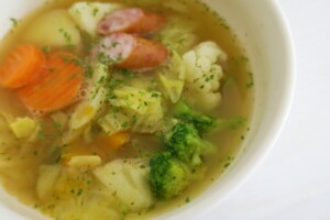 きょうの料理ビギナーズのレシピ・ソーセージとキャベツのスープ